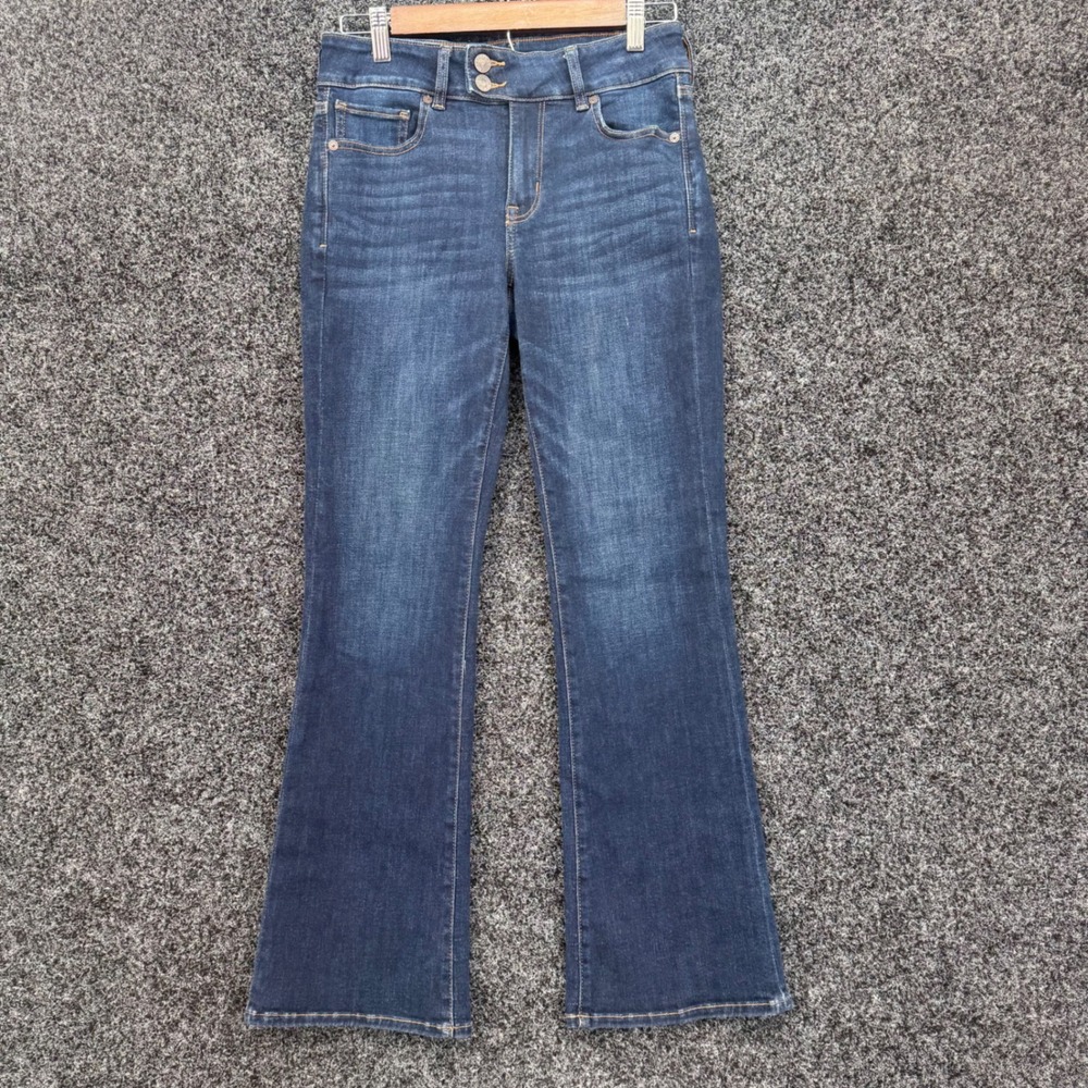 American Eagle Kick Boot Next Level Stretch Jeans Dark Wash Size 6 Short